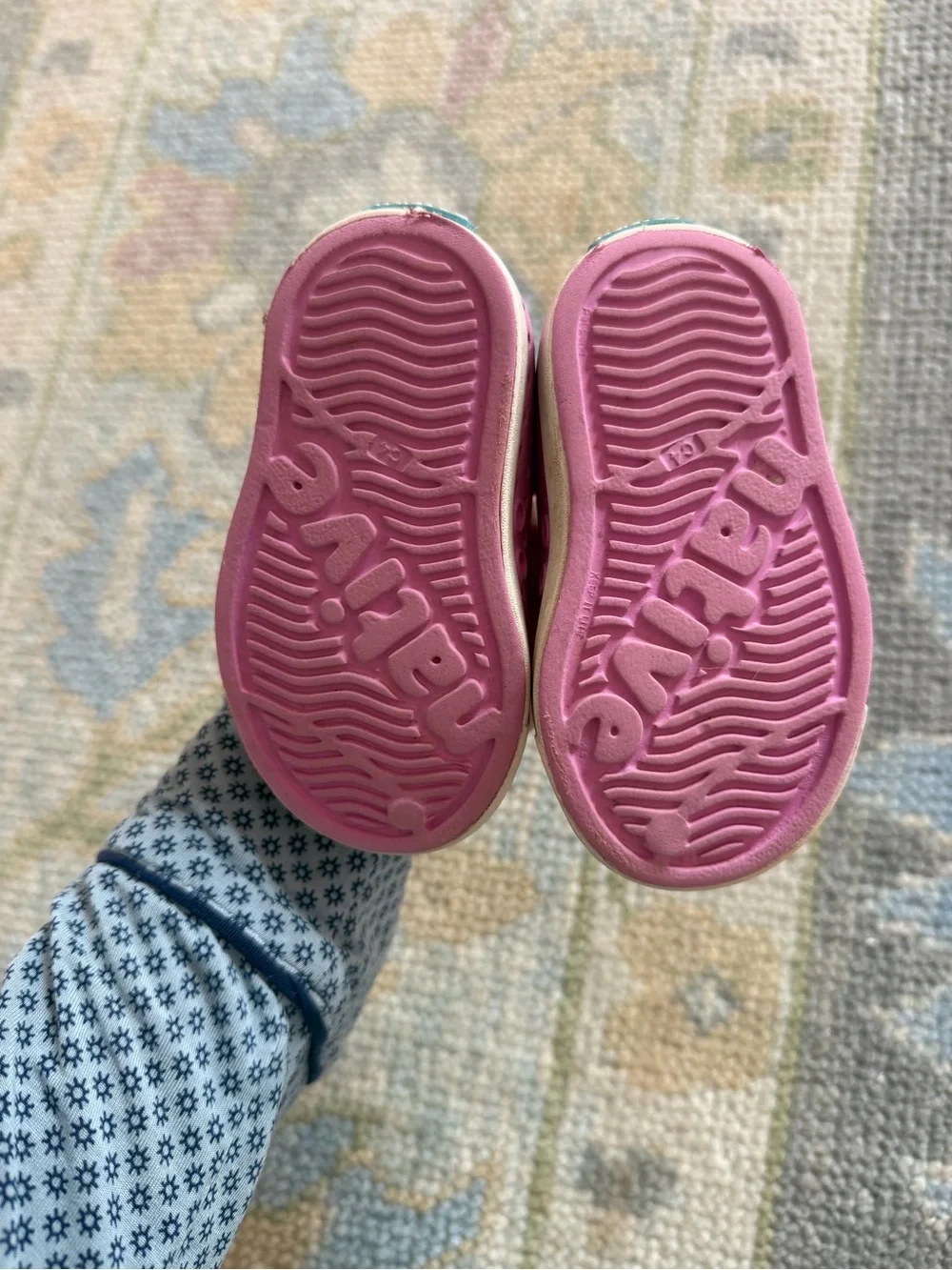 Native Kids Pink Slip-On Water Shoes with White Toe Cap